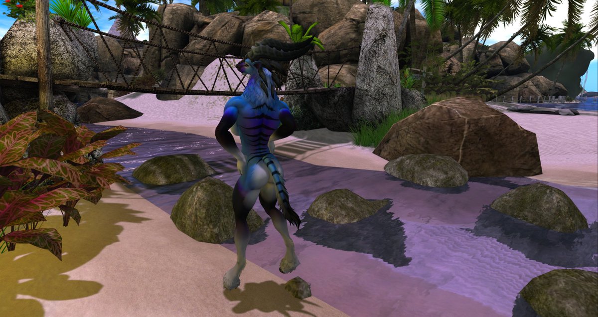 StirlingCorgi's tweet photo. My lovely Talbuk sweetie posing nude around Knotty Beach. #furry #talbuk #SecondLife https://t.co/KX7pRSlFmd