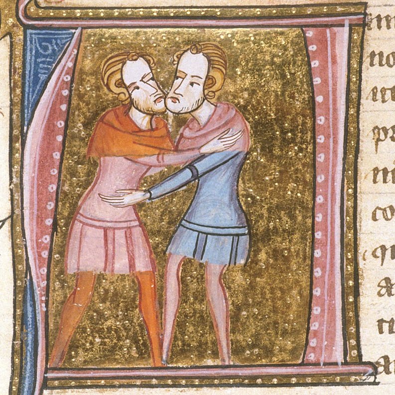If we consider that medieval artists considered just same-sex embraces and kisses as *potentially* expressing queer desire, there's a whole possible tradition of art that could be re-examined.