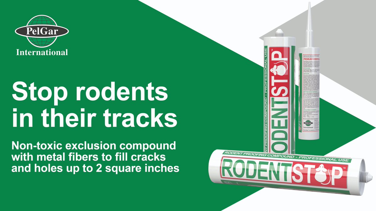 PelGarUSA's tweet photo. It's all in the name: #RodentStop Quickly plug small holes and gaps indoors and out with our non-toxic exclusion compound - the metal fibers inside #keepratsout
watch the video here:
https://t.co/VPkklY3NnD https://t.co/LhZgM43Bqb