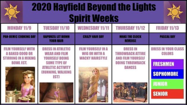 Hey Hawks! Don’t forget to participate in spirit week and show us your spirit! 🍊🧡