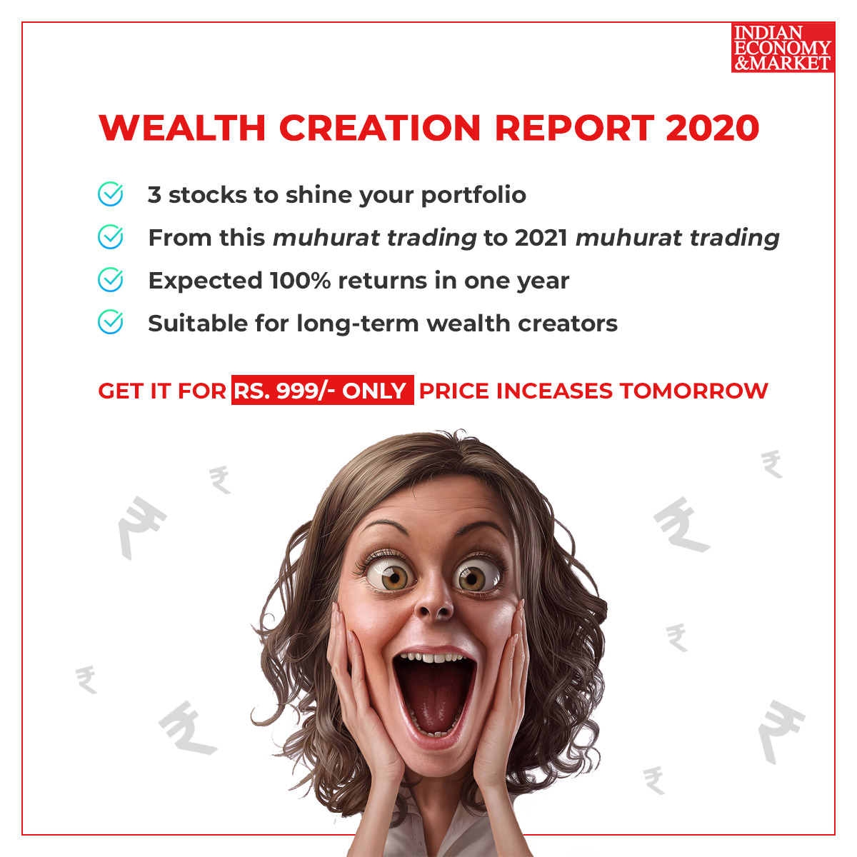indianecomarket's tweet image. Last 24 Hrs left for the special offer on our "Wealth Creation Report 2020"

Hurry &amp;amp; grab the offer today. 

👉 Visit: indianeconomyandmarket.com/wealth-creatio…

#stockstobuy #muhurattrading #India