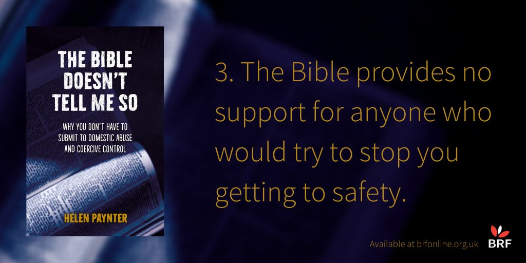 3/4...3. The Bible provides no support for anyone who would try to stop you getting to safety.
