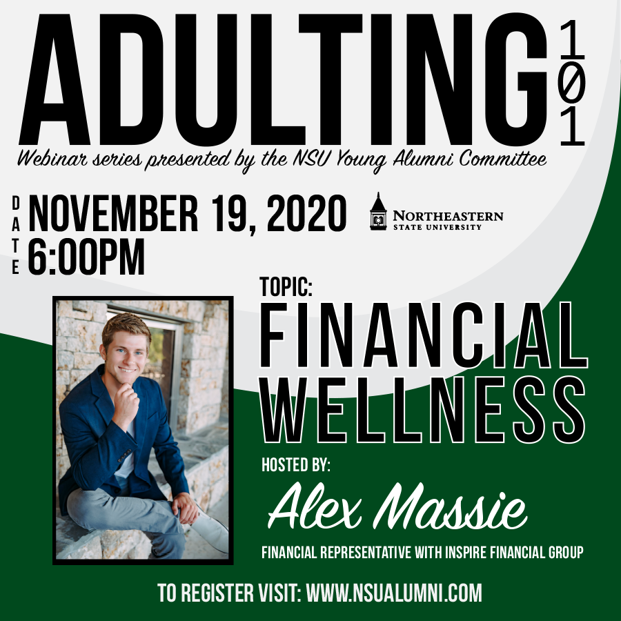 nsu_alumni's tweet photo. Join us for our third installment of the Adulting 101 Webinar series on November 19th at 6pm. 

Register here: https://t.co/sIupb1yXfS https://t.co/WFG826IQoS