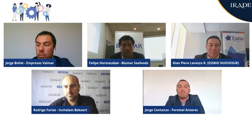 iradebiobio's tweet photo. En el último tema de #EGP2020, tenemos el panel de "Experiencias y buenas prácticas de empresas regionales en el contexto de pandemia" con @Forestalantares @blumar_seafoods @essbio e #Inchalam.
Recuerden que pueden seguir este último panel en: https://t.co/JLKlYoUTD6
#EGP2020 https://t.co/Y0DQK3Defl
