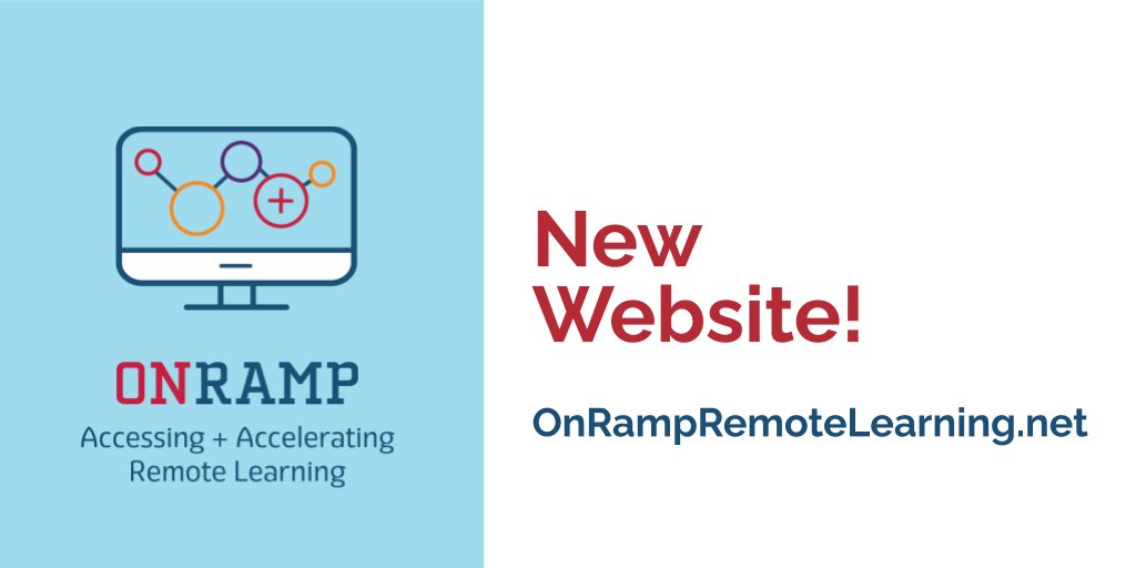 Michael Fierle (@michaelfierle) on Twitter photo #OnRamp is a regional collaboration of intermediate units, school districts, universities, non-profits, & OST providers in Western PA supporting schools in accessing & accelerating remote learning.
Meet the New OnRamp Website: onrampremotelearning.net #OnRamp is a regional collaboration of intermediate units, school districts, universities, non-profits, & OST providers in Western PA supporting schools in accessing & accelerating remote learning.
Meet the New OnRamp Website: onrampremotelearning.net