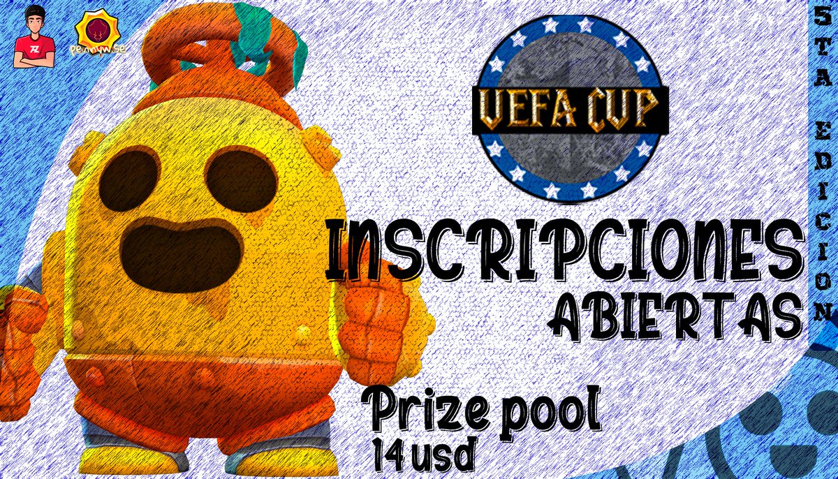 #BrawlStars 
Requisitos:
➡️Seguir a: 
@UefaCupBS 
<a href="/pennywiseBS/">pennywise</a> 
<a href="/OP_Saiko/">Saiko</a> 
<a href="/AlexaDG6/">AlexaDG</a> 
➡️ Dar fav a 6 publicaciones nuestras (no enviar evidencia de esto) 
➡️ Dar RT y Fav a esta publicación
➡️ Pedir 6 RT arrobando al equipo y mencionar 2 equipos

Pruebas al MD 📩