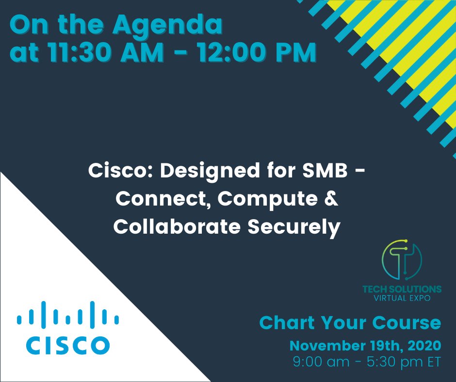 tsve_official's tweet photo. Attention small business owners: 
Join the biggest names in tech, including Cisco, at next week's FREE virtual event! Register today at https://t.co/XVIv05OmN7 and get ready to Chart Your Course in 2021. https://t.co/kFgzb5VLsN