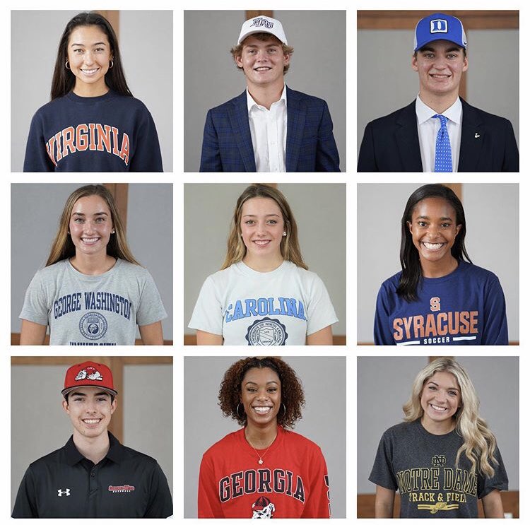 cannon2future's tweet photo. Congratulations to our student-athletes who signed their NLI yesterday. Go Cougars! @UVAWomensGolf @HPUmensgolf @DukeBASE @GW_Softball @uncgymnastics @cusewsoc @GWUBaseball @UGA_WBB @NDXCTF @CannonAthletics @CannonSchool https://t.co/Ozw7jncukx