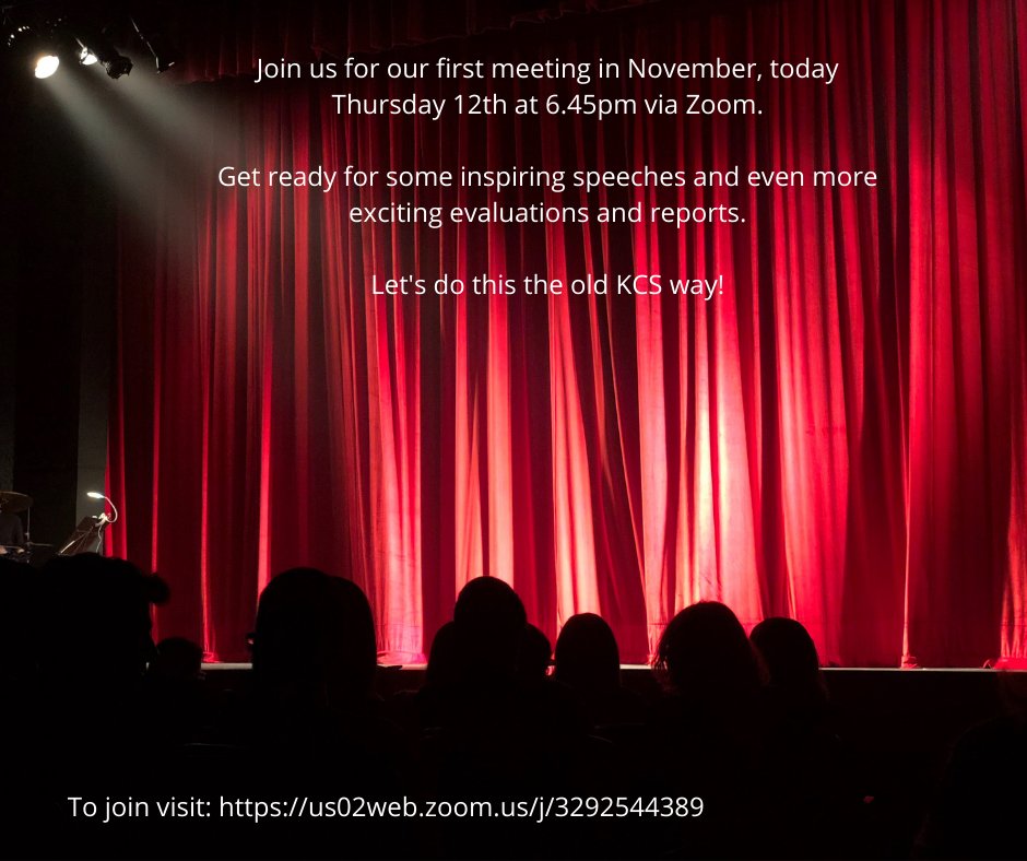 2nd week of the month can only mean one thing...KCS meeting is on!
Join us tonight at 6.45pm. 
us02web.zoom.us/j/3292544389