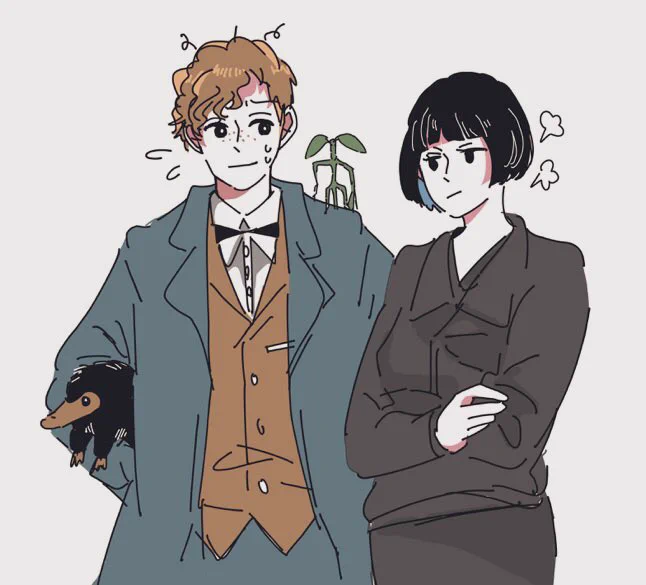 明日ファンタビだし〜と思って過去絵漁ったけど意外と枚数描いてなかった…… 