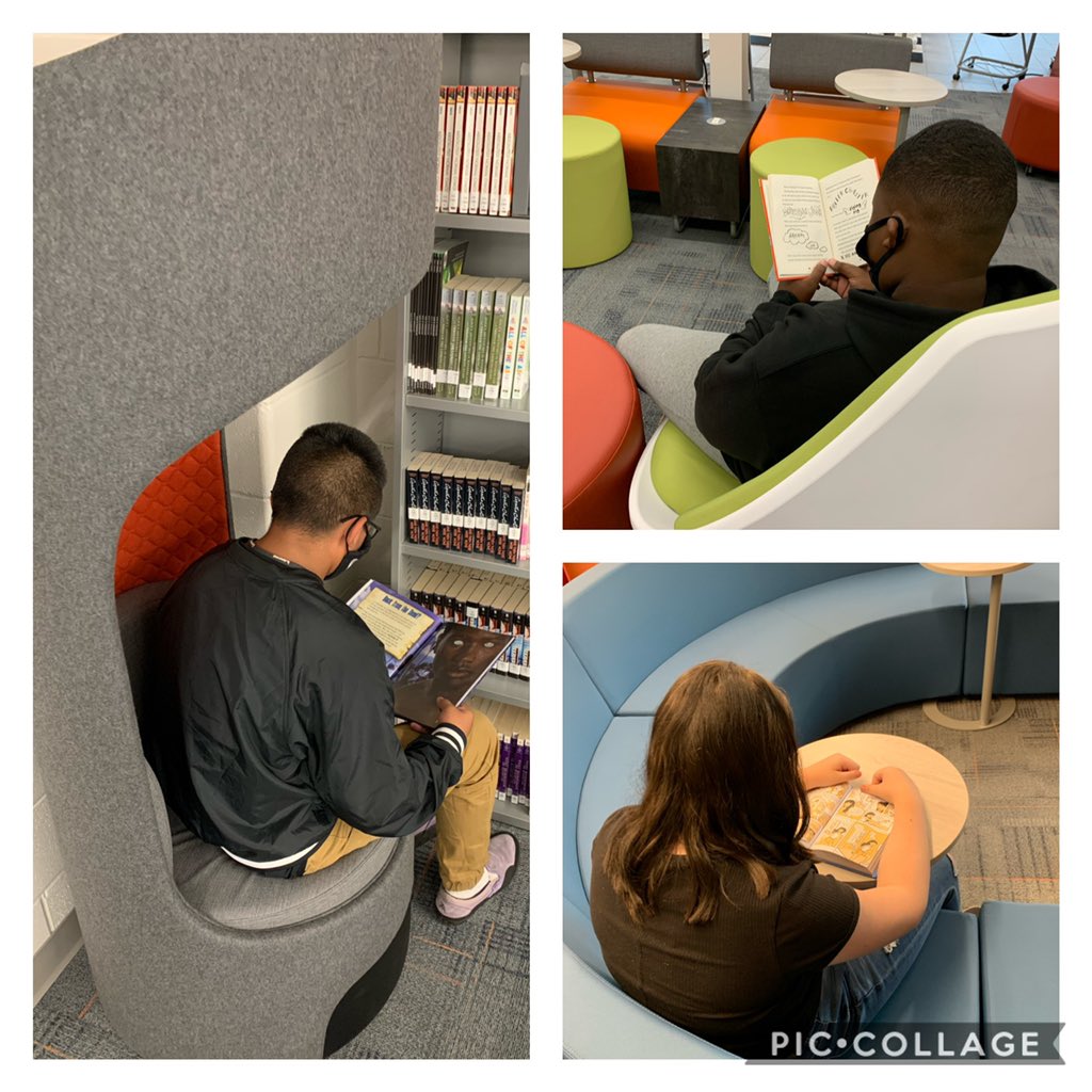 Sometimes all you need is a comfy chair, some quiet time, and a good book. #traskmiddle #nhcschat