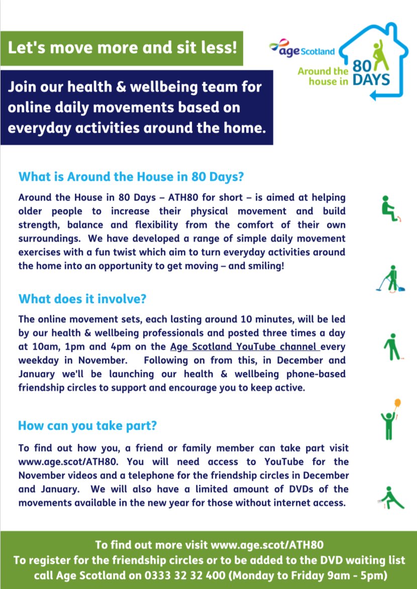 WellbeingMoray's tweet photo. EVENT: Age Scotland's Around the House in 80 days, via their YouTube Channel throughout November - https://t.co/AqvuL6ohmj Scotland's Aro... https://t.co/tlp18HzqpO