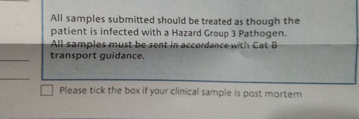 Gov sent us precautionary #covid self-test kits because we drove through Denmark last Friday. Rather perplexed by this tick box: