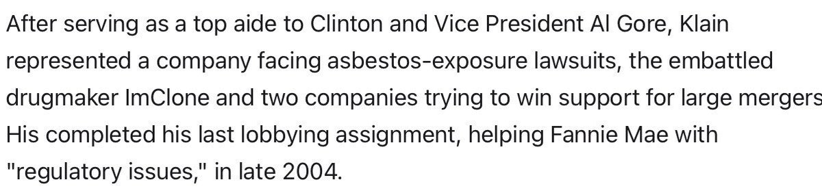 Ron Klain has been Biden’s right hand man for years (apart from the time he resigned in 2011 to do venture capital). Klain also has some gems from his corporate & lobbying work  http://www.washingtonpost.com/wp-dyn/content/article/2008/11/14/AR2008111403922.html