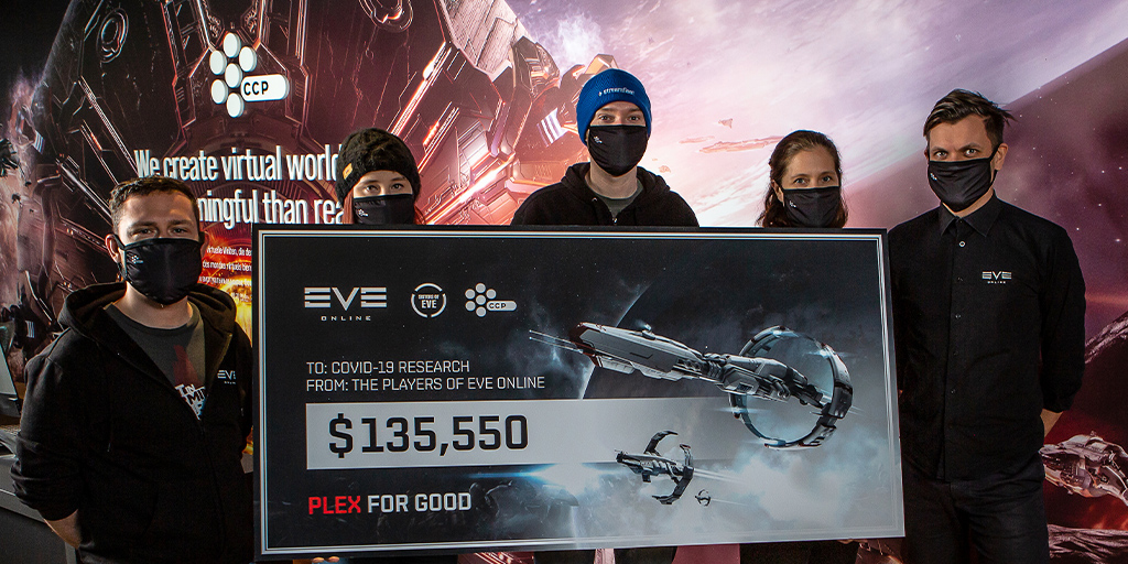 EveOnline's tweet photo. Charitable Capsuleers,
We are proud to announce that #PLEXforGOOD, the charitable EVE Online program, has been successful in raising $135,550!!
Thank you for your incredible generosity 🙏🚀
✨ https://t.co/aNZvvxrbxA
#tweetfleet #eveonline #ccpgames I @WHO I @HopkinsMedicine https://t.co/Sfy1TF49Bd