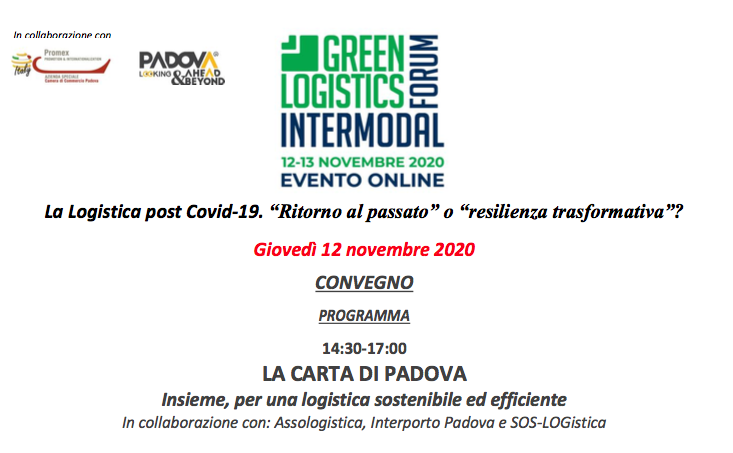 Oggi presentiamo al Green Logistics Intermodal Forum la Carta di Padova per la #logisticasostenibile #logisticaefficiente