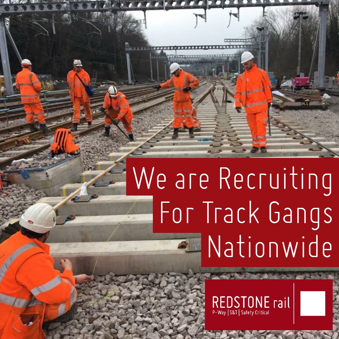 RedstoneRail's tweet photo. Calling all #TrackGangs! We need you! 

We are recruiting Track Gangs for ongoing work nationwide - register with us today! https://t.co/L0RcWfxUqY https://t.co/H0EDZRz8jY