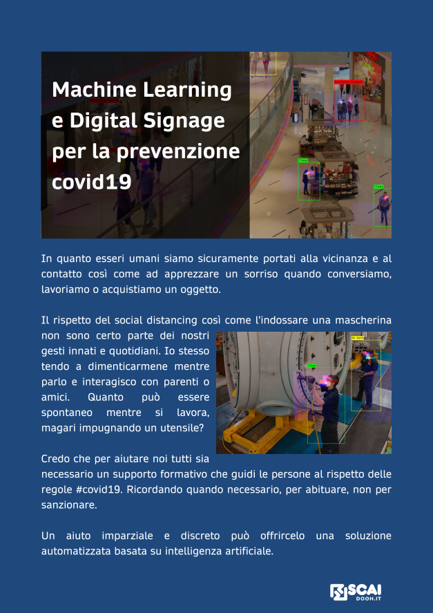 DOOH_IT's tweet photo. Machine Learning e Digital Signage per la prevenzione covid19 https://t.co/fhc5jrugiZ
#Perseo20 #machinelearning #computervision #edgecomputing #regole #covid19 #privacycompliant #digitaltransformation #tecnologia #formazione https://t.co/fu3ORuRa2x