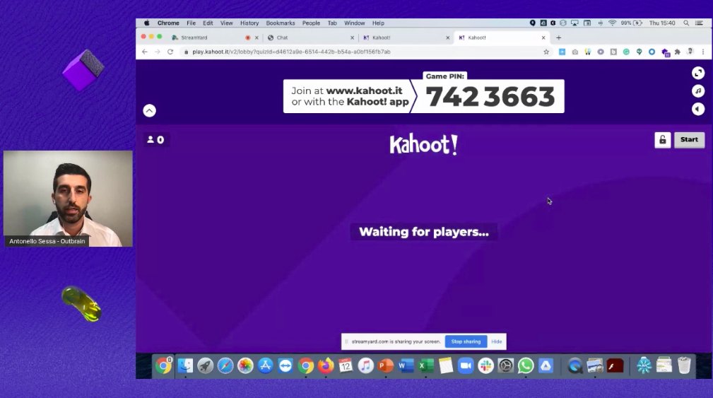 Il workshop di <a href="/OutbrainIT/">OutbrainIT</a> si è concluso con un divertentissimo quiz sugli argomenti appena trattati.
Grazie <a href="/AntonelloSessa/">Antonello Sessa</a> per questo workshop super interessante ed originale!  🎯

<a href="/IABItalia/">IAB Italia</a> 
#IABForum2020
#WelcomeToMetaverse