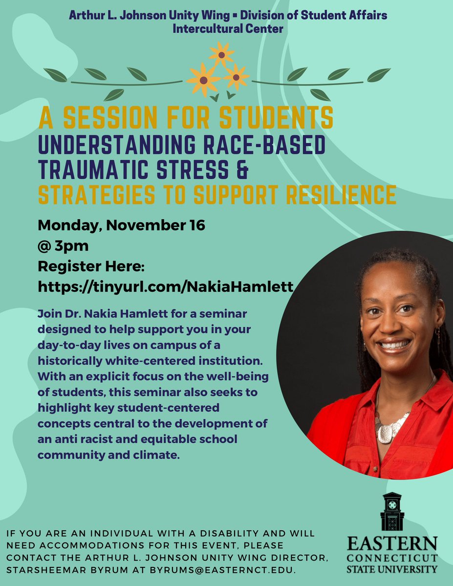 Eastern_IC's tweet photo. Come join us for a session with Dr. Nakia Hamlett!!

Register here: https://t.co/1KckA0c4dG https://t.co/zJNvegeM4e
