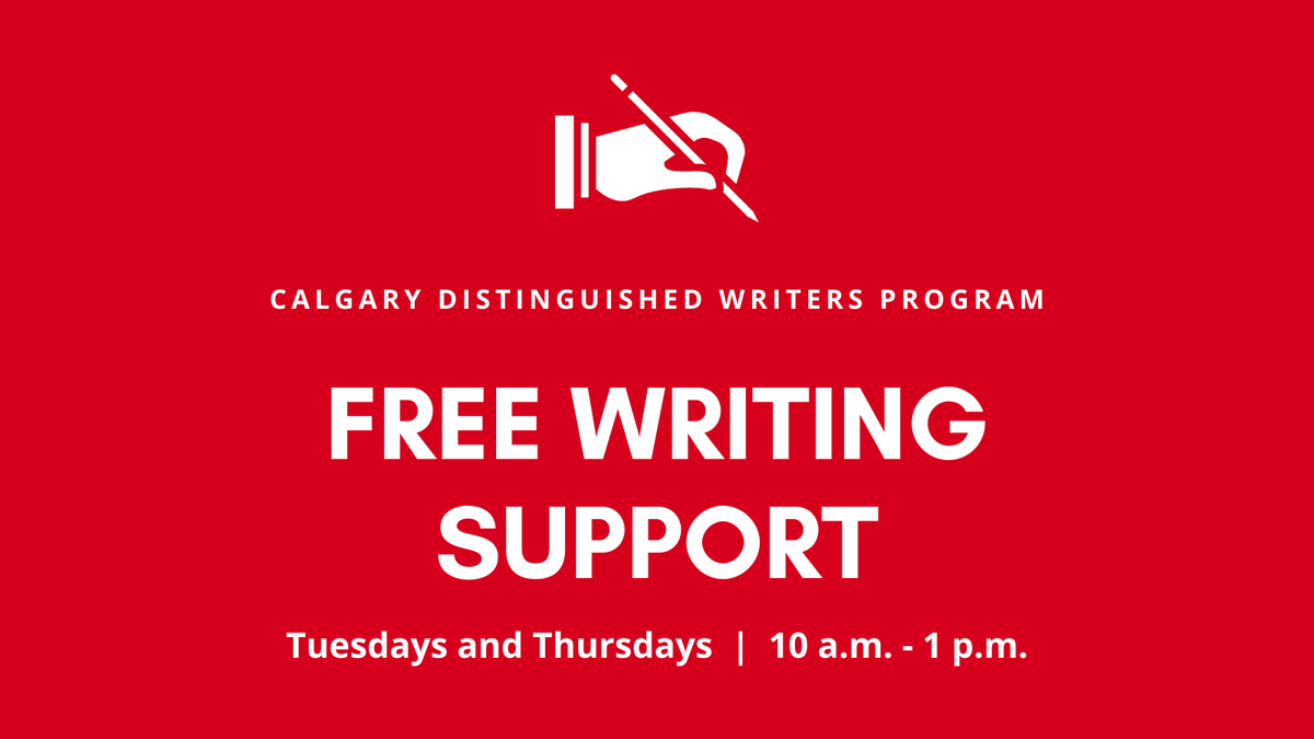 CDWP_UCalgary's tweet photo. No manuscript? No problem! Whether you have an idea, work in progress, or general questions to discuss, #CDWP writer-in-residence @megbraem is available for one-hour consults via Zoom or phone. All genres welcome! Book here: https://t.co/jmYoAaKolw #amwriting #yycwrites https://t.co/RUpsTHwn0v