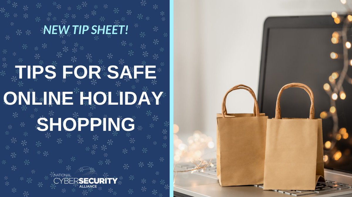 StaySafeOnline's tweet photo. Before you begin your holiday #onlineshopping 🛍️  be sure to check out @StaySafeOnline's tips to better secure your accounts and transactions! https://t.co/4bzNQ5iF8w https://t.co/baNhrMopGO