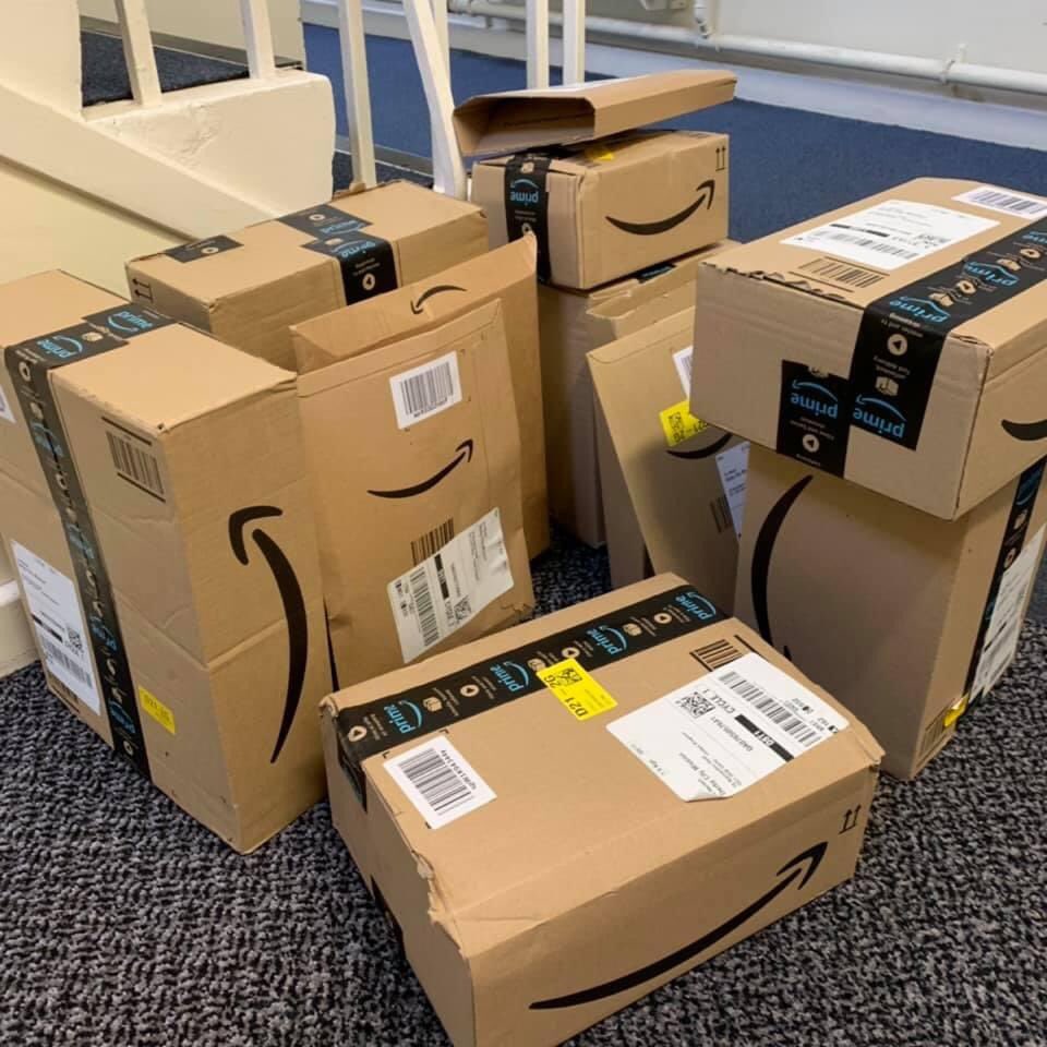 A ‘pile of smiles’ from our Christmas Connections Amazon Wish List met us this morning as we arrived at #DCMHQ. Thank you to all of you that have bought children’s gifts. We’ve got over 450 children already nominated, this year, visit bit.ly/3nj80Lu to get involved.