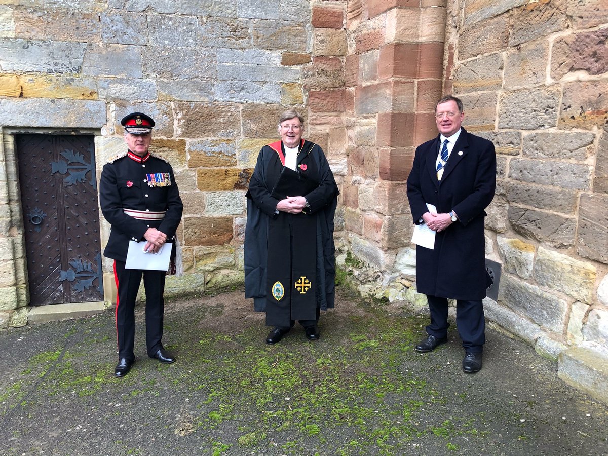 Had the privilege of conducting Midlothian's Remembrance Day Service. Lord Lieutenant Lt Col Callender laid Wreath on behalf of H.M. The Queen, also Councillor Peter Smail, Provost of Midlothian and Henry Drummond Crichton Collegiate Church Trust. We do remember them!