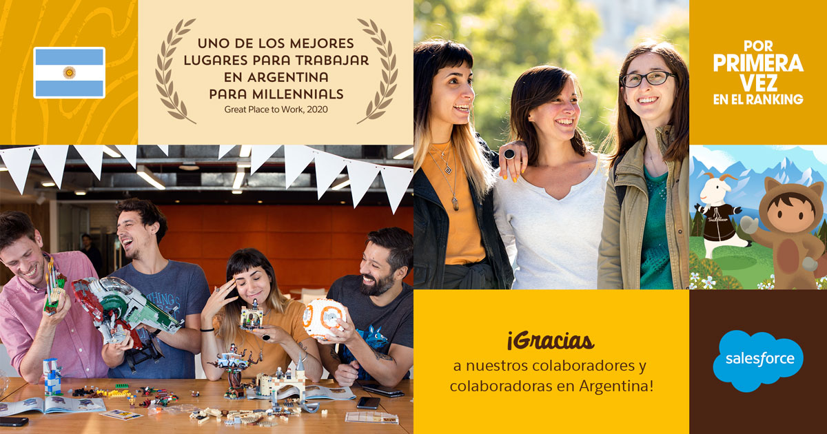 MuleSoftArg's tweet photo. ¡Hoy volvemos a celebrar! 🎉🎊Hemos sido reconocidos por @GPTW_Argentina como uno de los mejores lugares para trabajar para millennials en el país 🇦🇷¡Es un verdadero orgullo formar parte de este ranking por 1️⃣ra vez! Mirá la lista completa: https://t.co/UUjXp95G2T https://t.co/HuP4bPKCmt