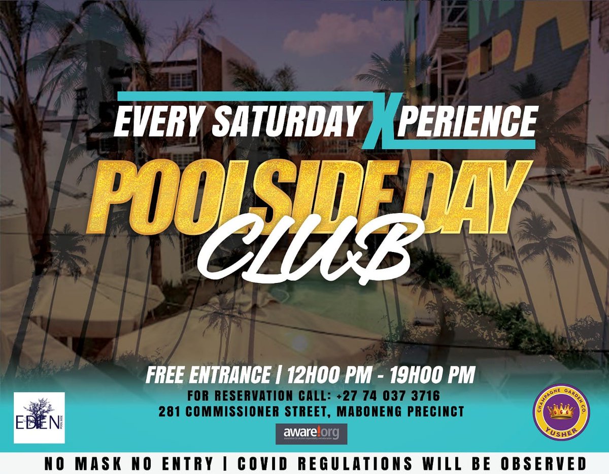 _champagne_co's tweet photo. Living soft is an essential service🏁🏁🏁🏁🏁🏁🏁
Every Saturday Xperience
POOLSIDE DAY CLUB

*Soft Social Gathering*
First installment is this Saturday 14th November 2020. https://t.co/Cav5Aufyrg