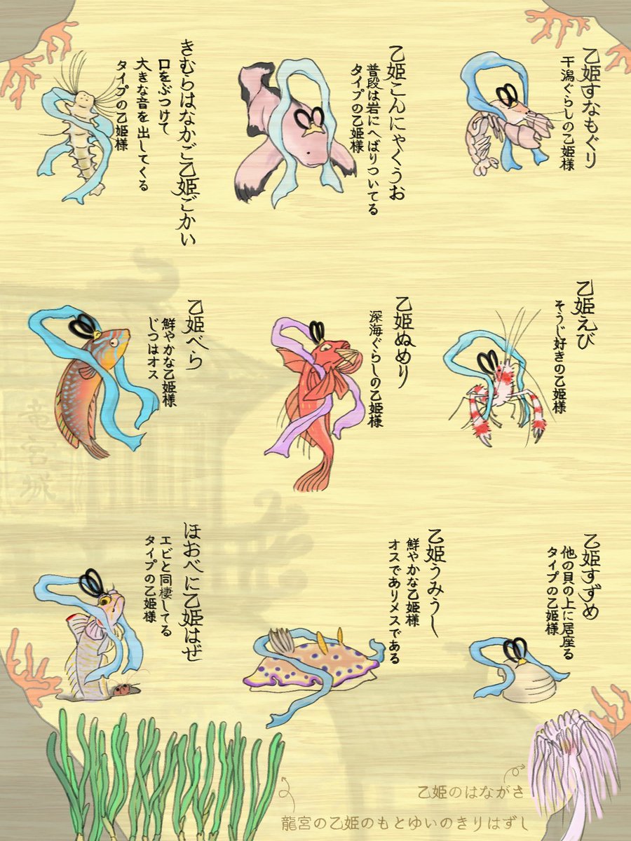 もしカメを助けて出会うならどの乙姫(オトヒメ)がいい？