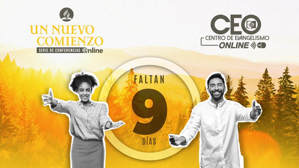bill_quispe's tweet photo. 🚨Faltan 9️⃣ días para la Semana de Evangelismo Online #UnNuevoComienzo 🙏 Prepara tu Centro de Evangelismo Online (CEO) 💻 para esta programación del 21 al 28 de Noviembre. 😃 @prertonkohler https://t.co/gDfjsSegvg