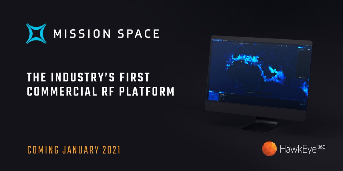 hawkeye360's tweet photo. The next revolution in #RFGEOINT is coming. Take a sneak peek at Mission Space, the first commercial RF platform purpose-built to close the gap between RF collection and analysis, allowing you to exploit the maximum value of RF data and analytics. https://t.co/eEWdVFlKbn https://t.co/ys3rfn6Kti