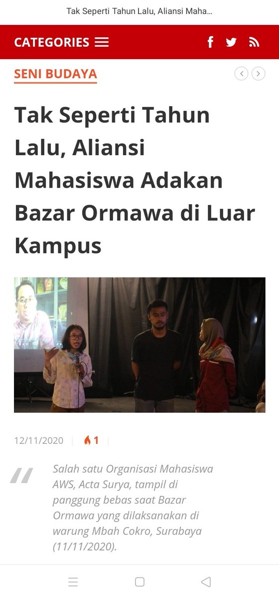 actasurya's tweet photo. Tak Seperti Tahun Lalu, Aliansi Mahasiswa Adakan Bazar Ormawa di Luar Kampus

Cek berita selengkapnya di https://t.co/NLEP8xNsBV https://t.co/ttydHNUkML