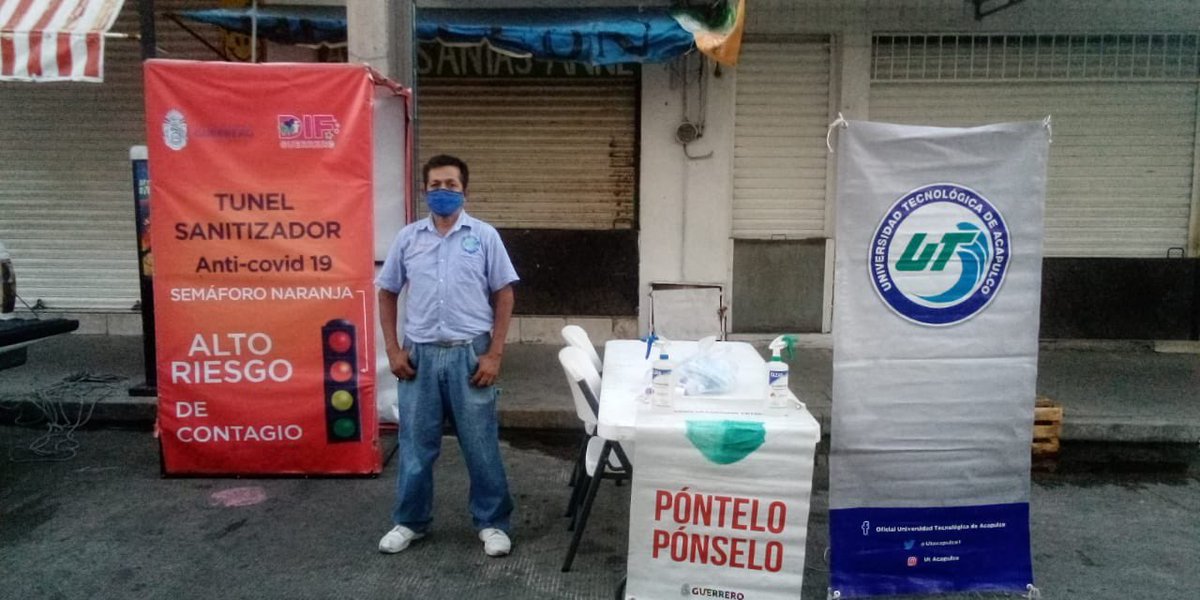 HectorAstudillo's tweet photo. Recuerda que nuestros filtros y túneles ya se encuentran instalados en los mercados de Acapulco para brindarte servicio gratuito de sanitización contra el COVID. https://t.co/pYM50SSotv