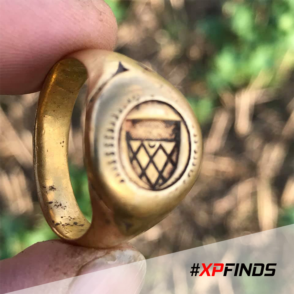 xpdetectors's tweet image. Congratulations to one of our many USA Deus users, John Rebman while on a UK detecting hoilday found this gold manorial signet ring from 1600 to 1640. #XPMetalDetectors