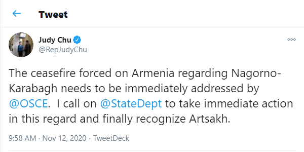 ANCA_DC's tweet photo. Amb Gilmore @USAmbOSCE @gov_gilmore:

Members of Congress are calling for US re-engagement as a OSCE Minsk Group Co-Chair to address a reckless deal forced on Armenians w/out participation of all three Co-Chair countries.

Americans are taking action at:
https://t.co/fpxukdsbkV https://t.co/aQhYwWZEHc