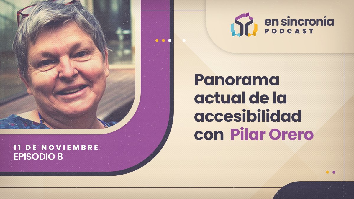 tradugeek's tweet photo. ¡Hay nuevo episodio de #ensincroníapodcast! En el capítulo número 8, tuvimos el placer de charlar con Pilar Orero para que nos dé un panorama actual de la accesibilidad en todo el mundo. 
Pueden encontrar el episodio en https://t.co/S0MiommmFH, en Spotify, YouTube y más. https://t.co/nRo7H6oYhG