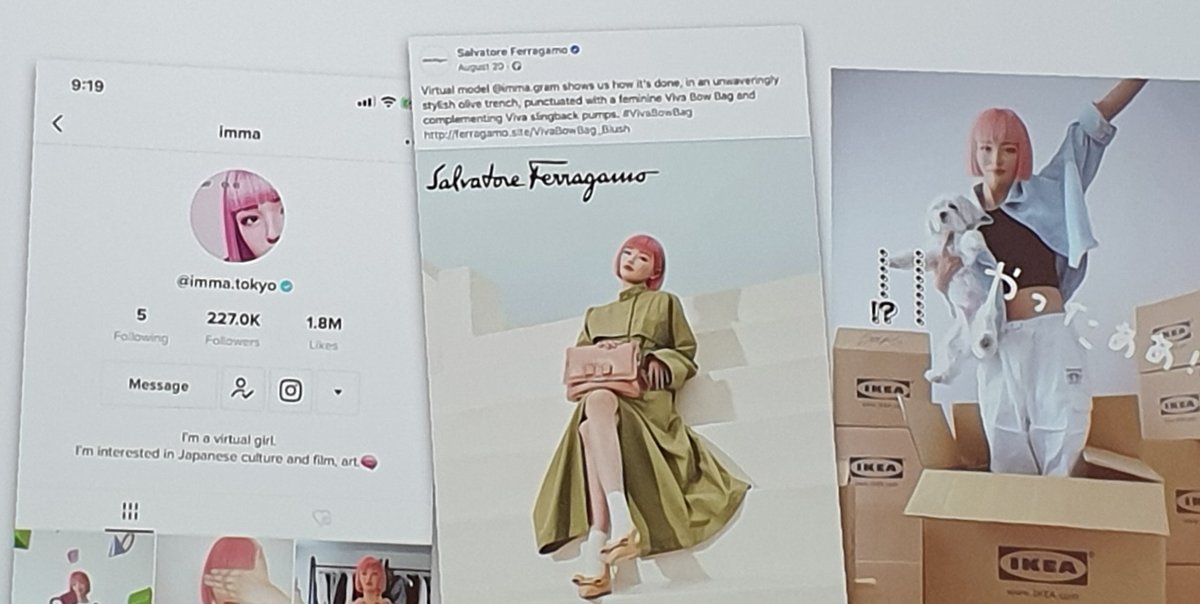 Virtual socializing, remote presence,  synthetic influencers, joista kuvan Imma esiintyi Dror Pelegin tarinassa kuluttamisen trendeistä.  Vastapainoksi myös yhteisöllisyys ja kohtaamisten arvostus kasvussa. Kohta livekahville 🙂👍 #vuosiseminaari2020
