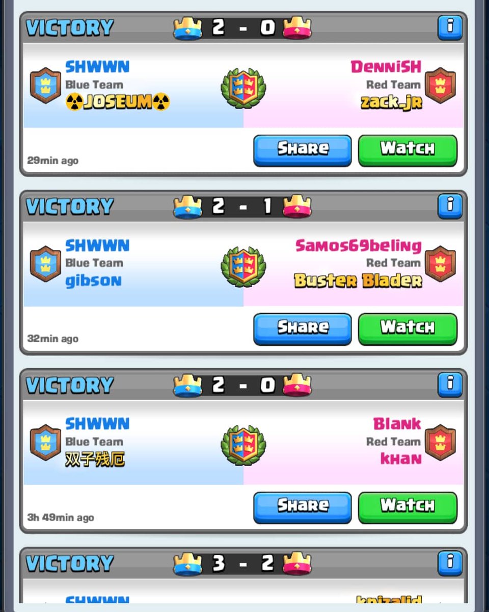 ShawnKit's tweet photo. Completed the challenge with strangers 😂 feeling lucky rn 🙈
Not much I can say, just get a good teammate if you wanna win 🤣

#clashroyale #qwertylaoo #2v2 #playwithstrangers https://t.co/Njk4L82zk8