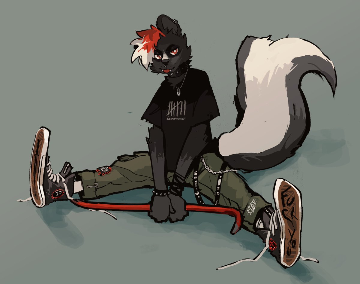 POCHOWEK's tweet photo. a VERY rowdy lookin critter for @Wolfylykaios >:3 https://t.co/s6oGSVfAhT