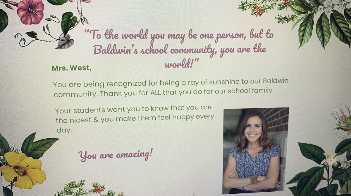 BaldwinRcs's tweet photo. For the next two weeks, our Positivity Project focus will be gratitude. What a great idea to pass a note of gratitude to our staff over the next few months. @BaldwinRcs #PosProject https://t.co/bS7ivUUiMi