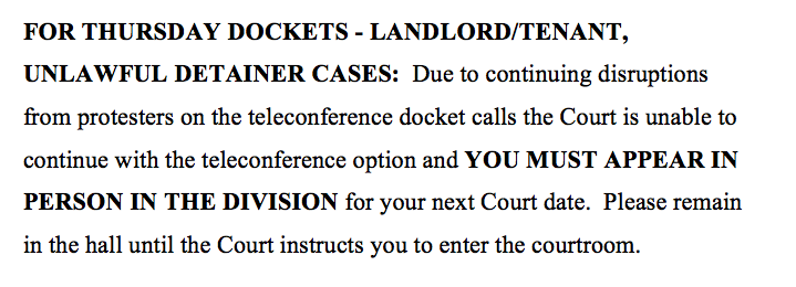 KCTenants's tweet photo. BREAKING: Judge Weir, who has the highest-volume eviction docket in Jackson County, has decided to suspend her remote eviction proceedings due to our repeated disruptions. Good. Remote hearings are a violent, gross violation of tenants' rights to due process. https://t.co/21snUJoCkE