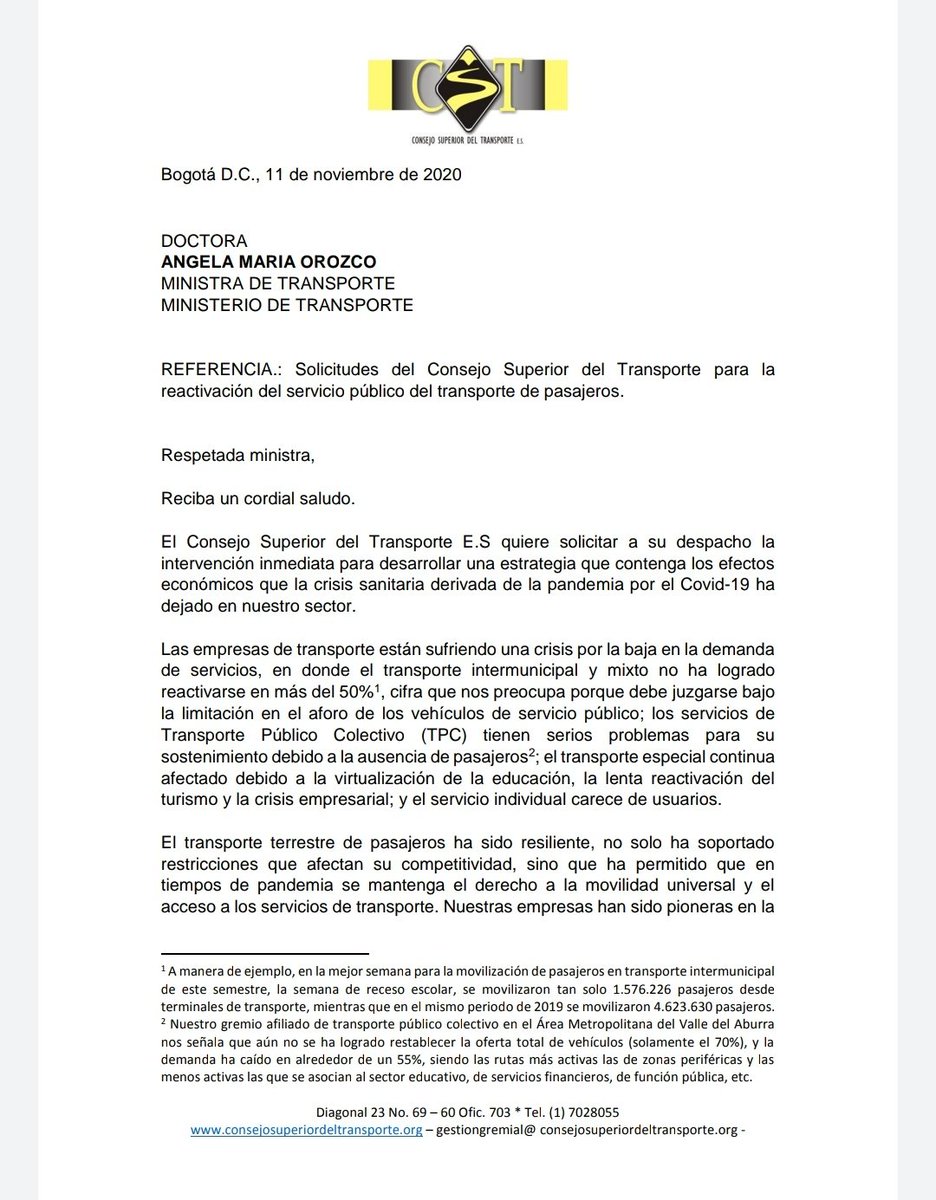 Asociación Nacional de Transportadores ASOTRANS tweet media
