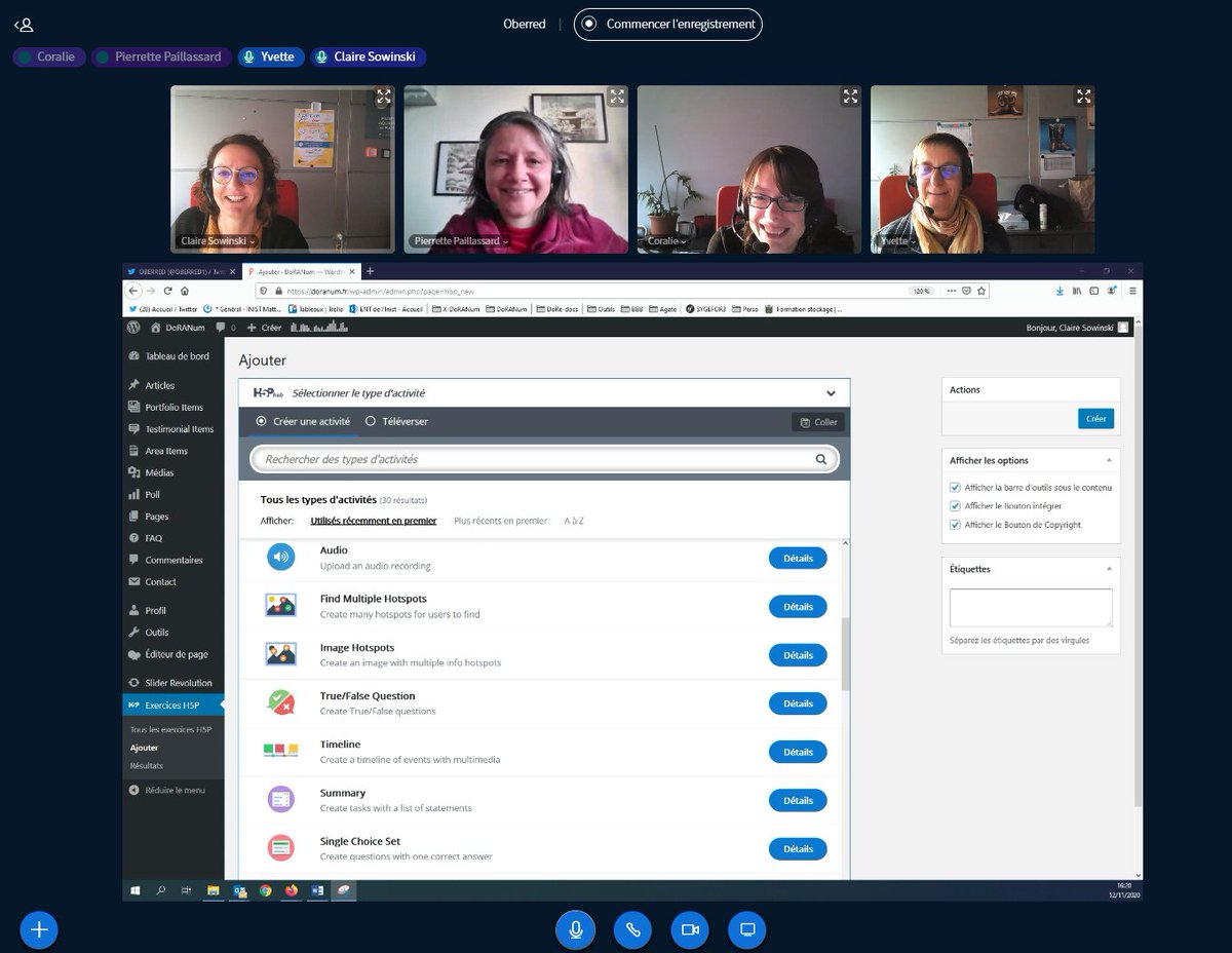 OBERRED1's tweet photo. @OBERRED1 @INIST_CNRS team
Selection of @H5PTechnology activities in progress
#openresearchdata #openbadge  #OBERRED #epeople #ErasmusPlus #ErasmusPlusProject @Erasmus_Project https://t.co/SR8z2a3A6N