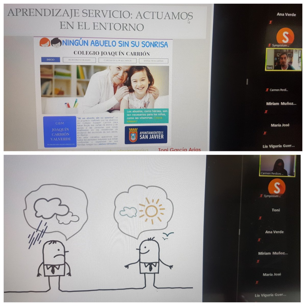 GomezGomezMarta's tweet photo. 3ªMesa de las II Jornadas de #RSEdu en la @FCJS: Buenas prácticas de servicio a la comunidad desde los centros educativos con Carmen Perdices (@carmen_perdices de Mejora tu Escuela Pública) y Toni García (@tonigarias, Premio al Mejor Docente de España de Primaria, premios Educa) https://t.co/XMWRychviD