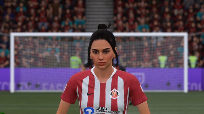 FootyAccums's tweet photo. Dua Lipa facescanned into Fifa 21 while Mason Greenwood still looks like this...

😭😭😭 https://t.co/cxAn2DUW7I