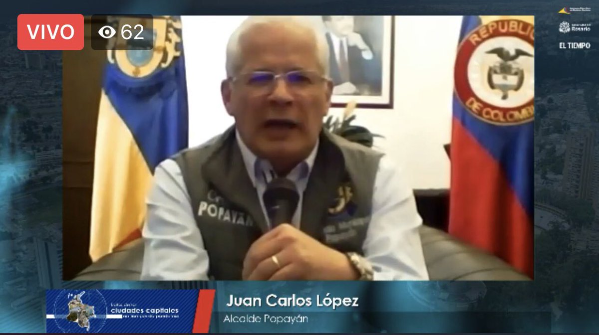 AlcaldiaPopayan's tweet photo. #CapitalesConectadas | “El eje central de nuestro gobierno es la competitividad, en Popayán tenemos 3 pilares fundamentales: turismo, educación y emprendimiento” @jclopezcastri en #Foro Mejor conectividad y digitalización @Asocapitales https://t.co/illMpNWHMX