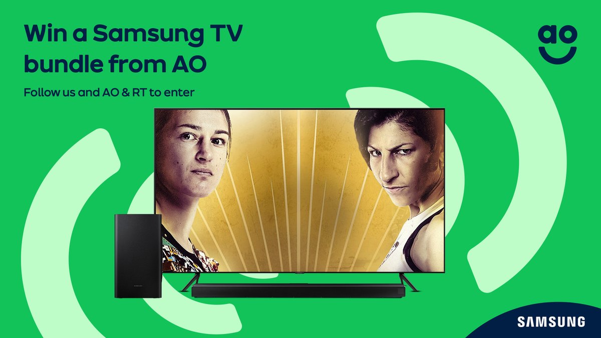 MatchroomBoxing's tweet photo. 🚨 𝐖𝐈𝐍! 🚨

To celebrate AO being The Official Partner of Matchroom Boxing, we're giving away a Samsung TV bundle courtesy of AO! 

To enter, follow us &amp; @AO and RT this post 🔁 

Full T&amp;Cs: https://t.co/jTCzScfUeS https://t.co/fXRmacilc6