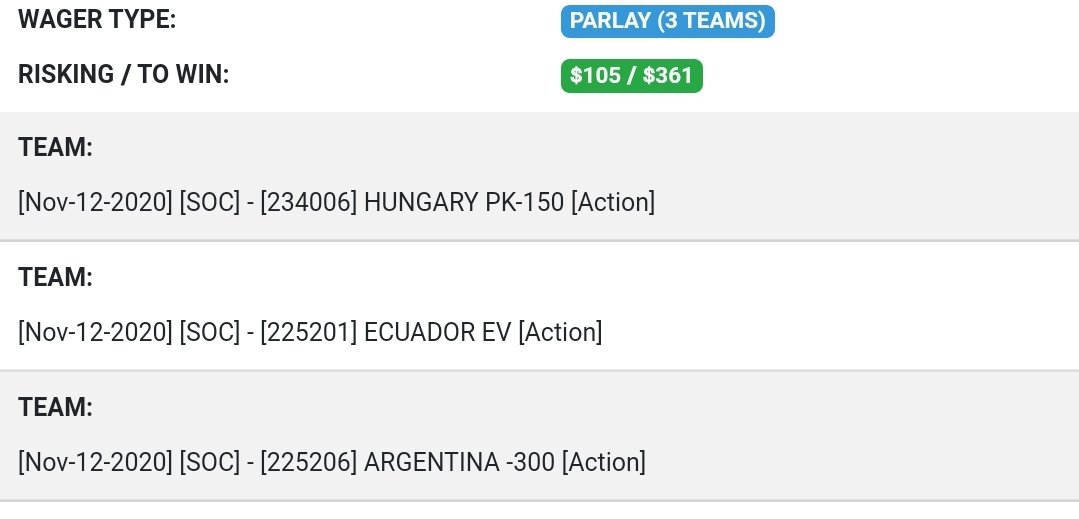 Sharp_Stacks's tweet photo. Euro qualifying and World cup qualifying!
These games should be tight so the Hungary pickem will be safer. #euroqualifying #soccer #football #Futbol #hungary #argentina #ecuador
#GamblingTwitter #picks #bets #parlays https://t.co/mUtwRe5eI8